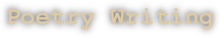 Poetry Writing